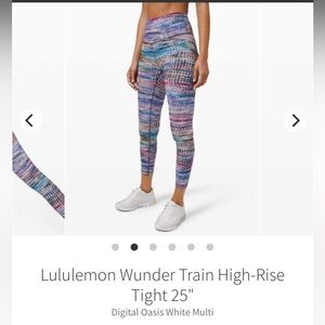 Lululemon Wunder Train High-Rise Tight 25" Size 6